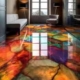 epoxy resin tiles floor decoration