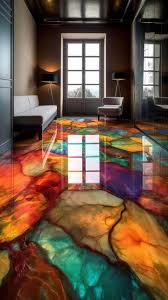 epoxy resin tiles floor decoration